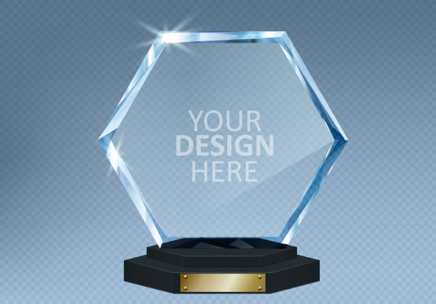 istock transparent trophy, award and winner cup. Trophy and award prize, sport cup transparent realistic, vector illustration 1201207989