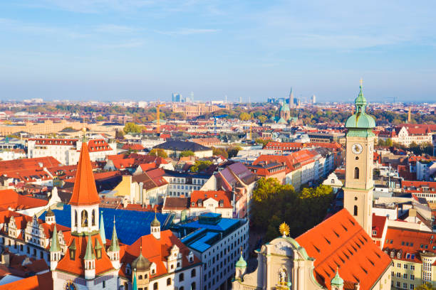 istock Aerial panoramic view of Old Town, Munich, Germany 1201211188