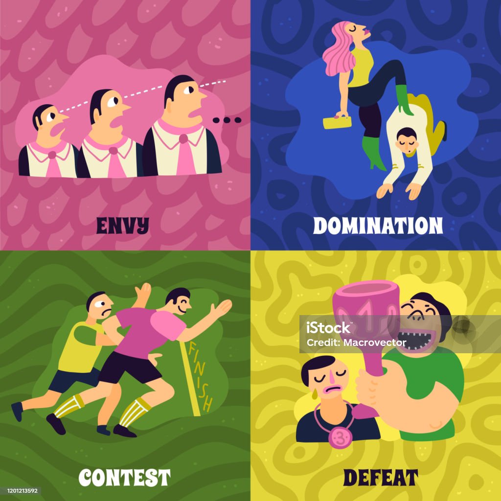 Competitive Strive Competitive Concept Stock Illustration - Download Image Now - Abstract ...