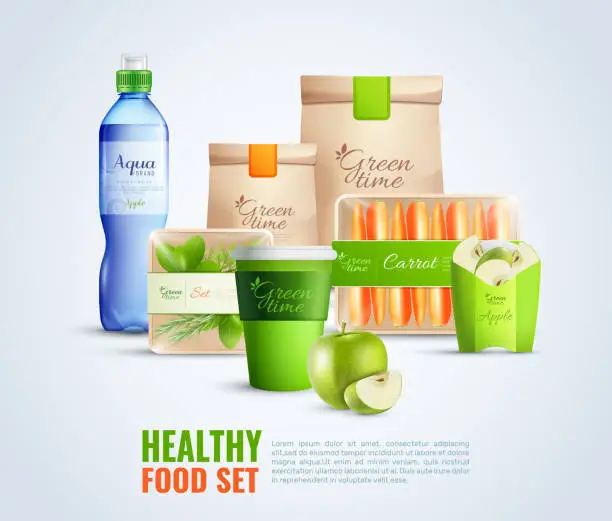 Vector illustration of street food packaging template illustration