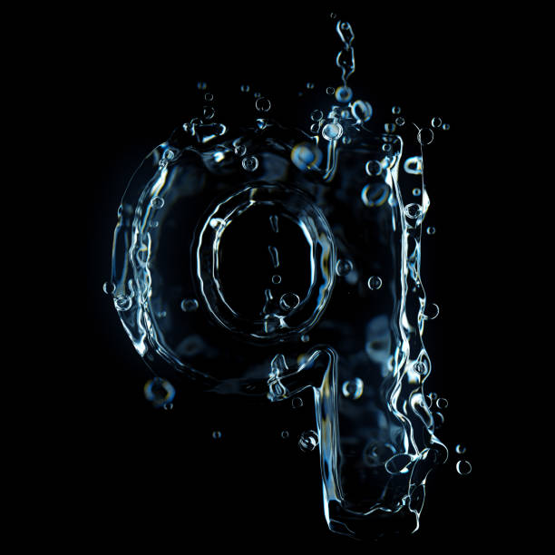 istock Letter q water splash isolated on black background 1201215172