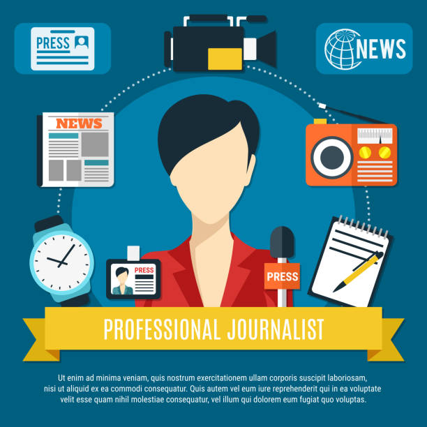 ilustrações, clipart, desenhos animados e ícones de mídia - newspaper community journalist television