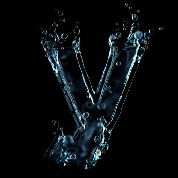 istock Letter y water splash isolated on black background 1201215520