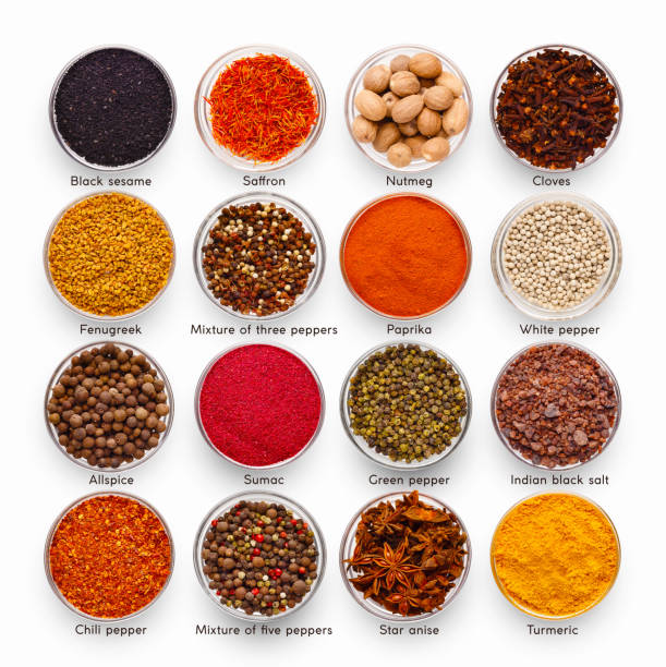 istock Collection of assorted culinary spices with names 1201216647