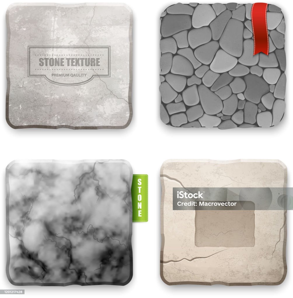 Realistic Stone Texture Design Concept Stock Illustration - Download ...