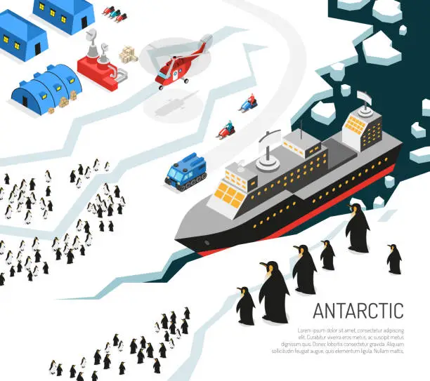 Vector illustration of antarctic illustration