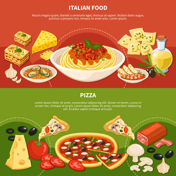 ilustraciones, imágenes clip art, dibujos animados e iconos de stock de comida italiana - minestrone