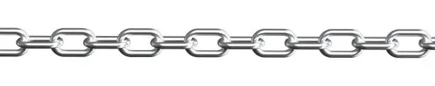 chain, isolated, 3d rendering