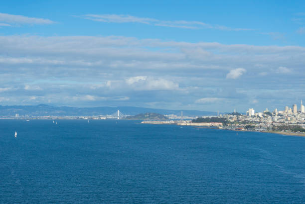 istock San Francisco Bay and cityscape from Golden Gate Bridge. 1201225507
