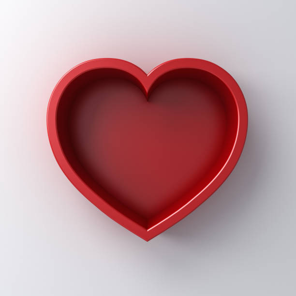 istock Heart box isolated on white wall background with shadow 1201228990
