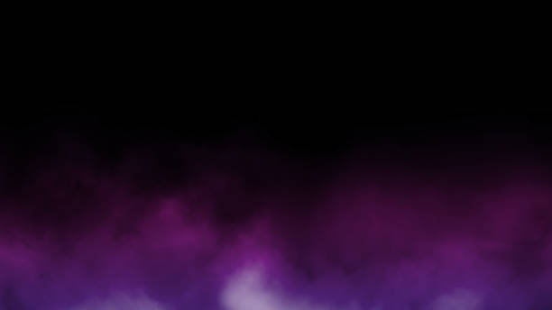 Abstract multicolor fog and smoke on black color background.