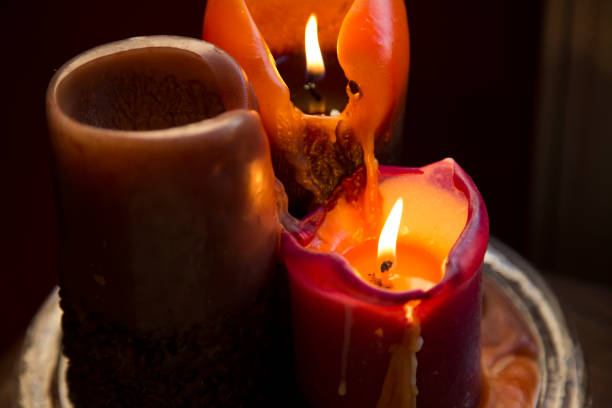 istock a candle light for meditation or decoration 1201237567