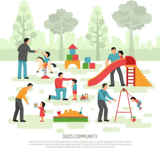 Vector illustration of dads community illustration