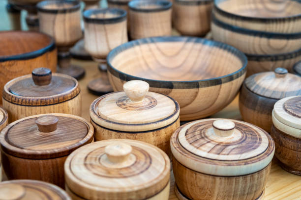 istock Wooden kitchenware and decorations sold on Easter market in Tbilisi 1201243987