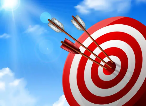 Vector illustration of realistic target composition