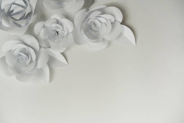 Hand crafted flowers closeup photo.