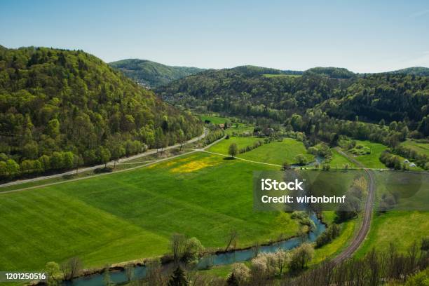 Summer Landscape Wiesenttal Stock Photo - Download Image Now - Agricultural Field, Agriculture, Bavaria
