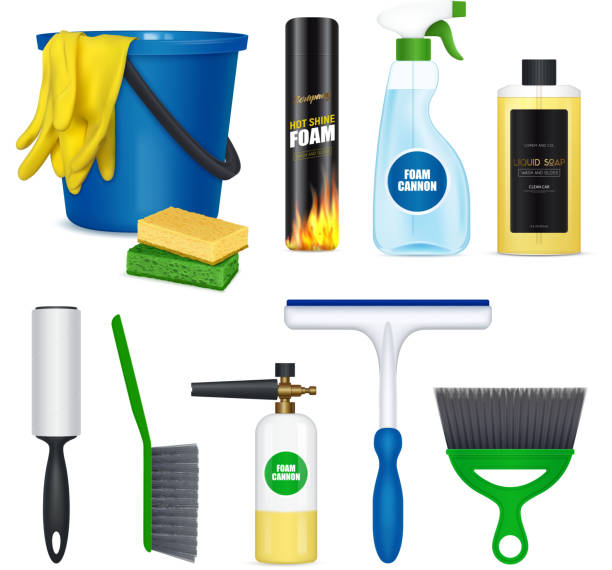 1,100+ Car Cleaning Supplies Stock Illustrations, Royalty-Free Vector  Graphics & Clip Art - iStock