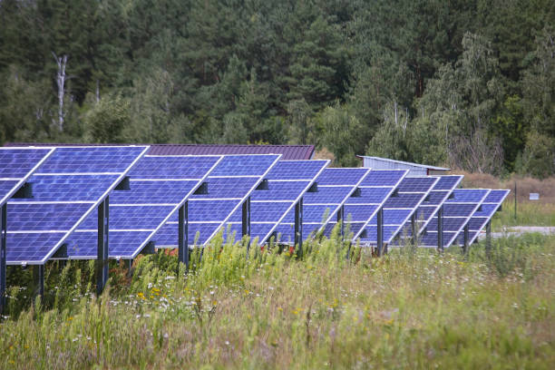 istock Beautiful Solar Panel Farm Ecology Power Conservation 1201251513