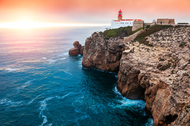 istock Lighthouse on Cape St. Vincent at sunset, Algarve, Portugal. 1201252025