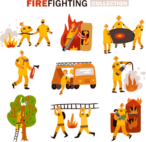 消火セット - cat fight点のイラスト素材／クリップアート素材／マンガ素材／アイコン素材