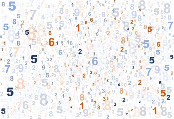 красочные цифры шаблон - random numbers stock illustrations