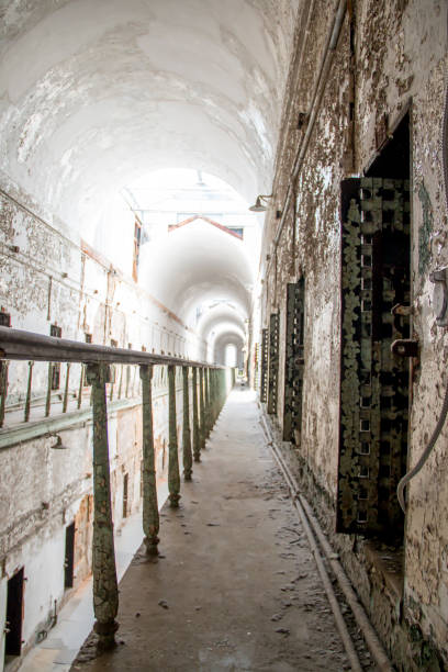 istock Dusty hallway in an abandoned prison 1201256314