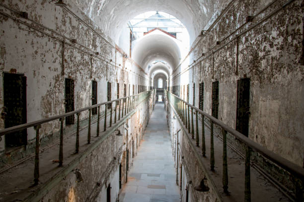 istock Dusty hallway in an abandoned prison 1201256459