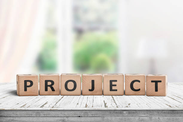 istock Wooden project sign in a bright room 1201257292