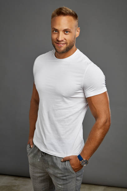istock Sexy man in white t-shirt 1201258729
