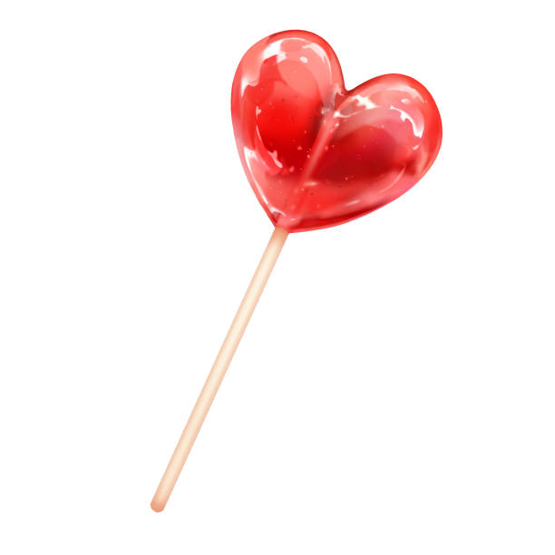 istock Happy Valentine's Day lollipop heart illustration 1201259697
