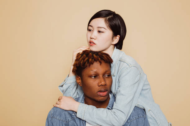istock Dating couple: African man and Asian woman 1201259828