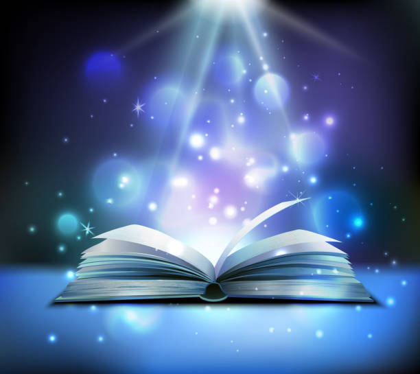 Magic Book Realistic Stock Illustration - Download Image Now
