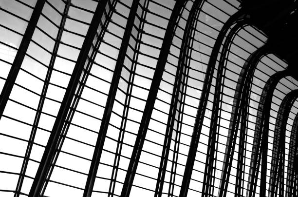 istock Abstract steel and glass futuristic architecture facade background. 1201264480