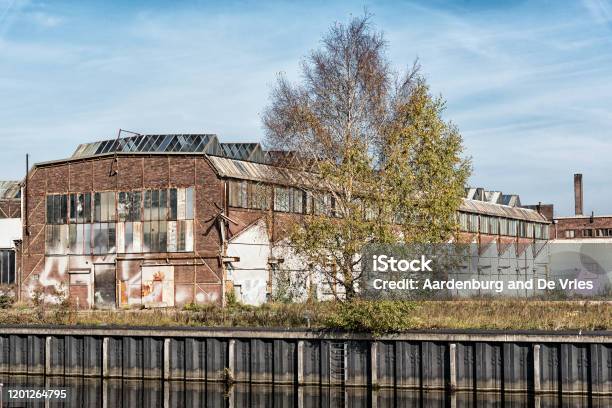 Old Vintage Warehouse Stock Photo - Download Image Now - Abandoned, Architecture, Built Structure