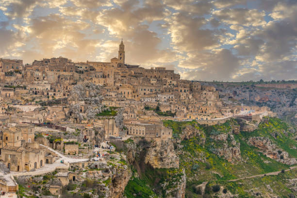 istock Sunset at an Ancient Matera in Southern Italy 1201265543