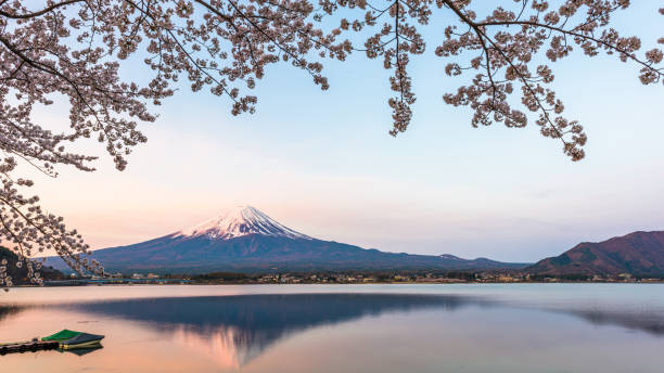 istock Mt. Fuji, Japan on Lake Kawaguchi in Spring 1201265588