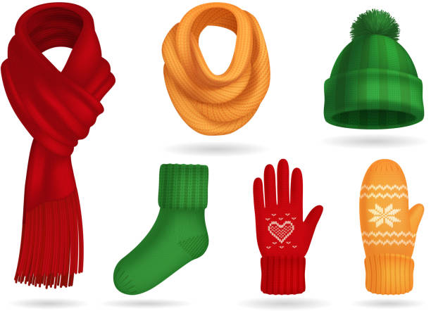 冬のニット服 - glove nobody colors wool点のイラスト素材／クリップアート素材／マンガ素材／アイコン素材