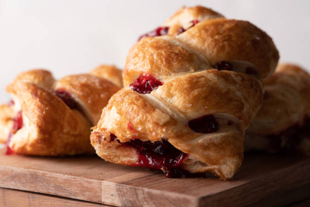istock Strawberry strudel pastry baked sweet 1201268741