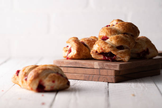 istock Strawberry strudel pastry baked sweet 1201268764