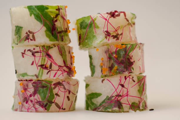 istock Vegetarian Rice Paper Sushi Rolls 1201276916