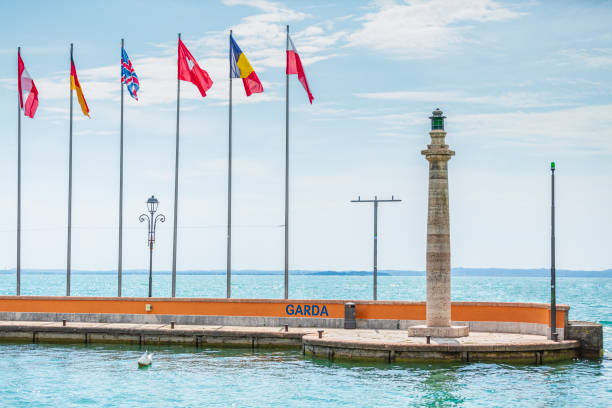 istock International flags at Garda town harbor. 1201277129