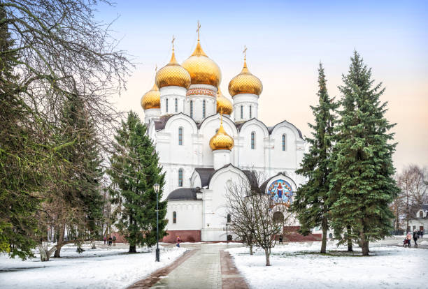 istock ssumption Cathedral in Yaroslavl among green fir trees 1201277193
