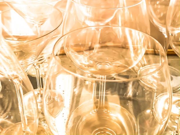 istock Tops of Wine Glasses on Barware Cart 1201277228