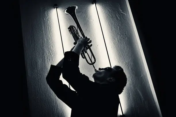 Photo of The trumpet player at the jazzclub