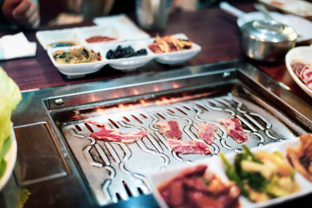 istock Traditional Korean meal with barbeque and vegetables 1201281461