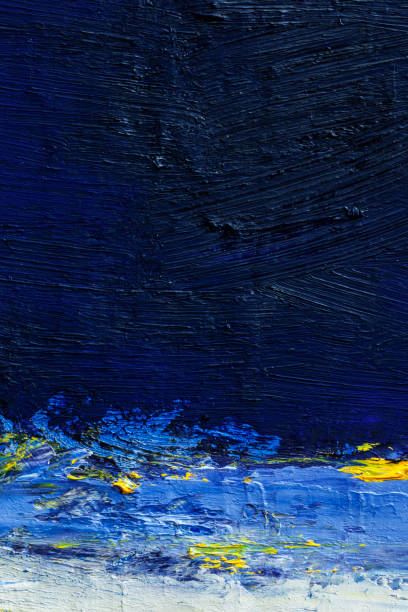istock Abstract painted black and blue art backgrounds 1201281894