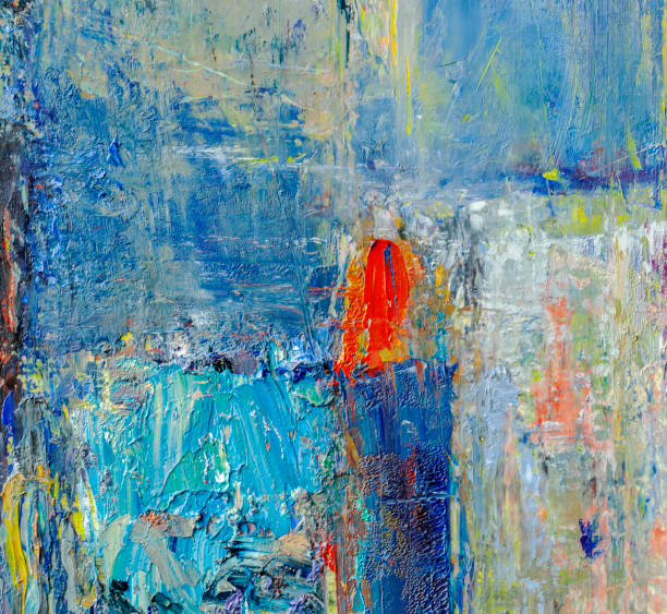 istock Abstract painted gray, red and blue art backgrounds 1201282776