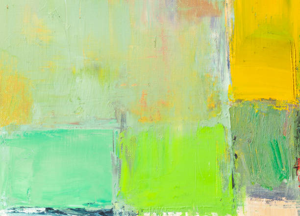 istock Abstract painted green and yellow art backgrounds 1201283066