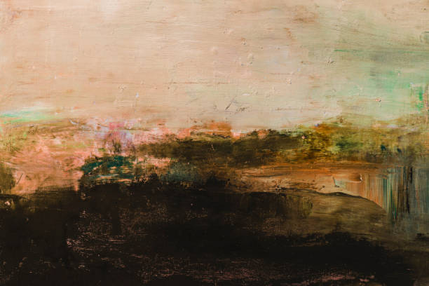 Abstract painted black, green and pink art backgrounds